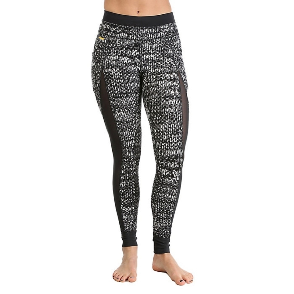 Lolë Women's Burst Legging Size Small Mesh Black Athletic Activewear